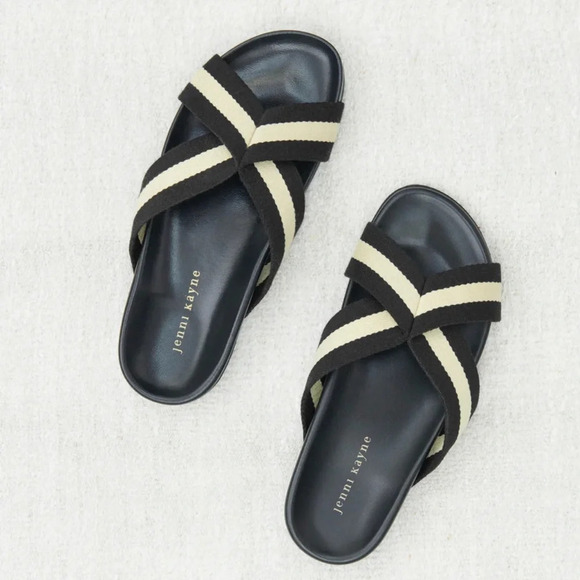 Jenni Kayne NWT Stripe Crossover Sandal, Size 37 - Picture 1 of 7